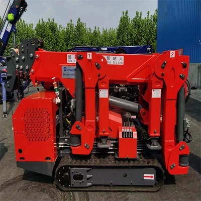 horca estrecha los 22.5M 5ton de Crane Lifting Height With Fly de la correa eslabonada de la araña del uso del espacio 10ton
