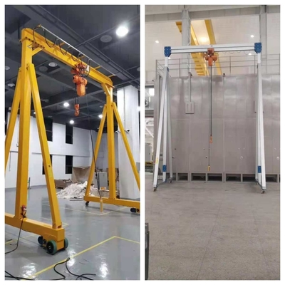 La aleación de aluminio móvil utilizó el pórtico portátil eléctrico Crane With Chain Hoist 3T 5T