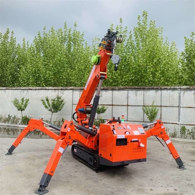 Elevación Crane Machine de la rotación de 360 grados 3-12 Ton Customized Spider Crawler Crane teledirigido