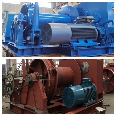 carga doble azul de la capacidad de Marine Electric Winch With 500KN del torno de la nave del tambor 380V
