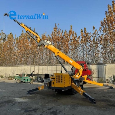 Motor diésel Changchai 5 toneladas 17,8m grúa de araña de rastreo con jib volador