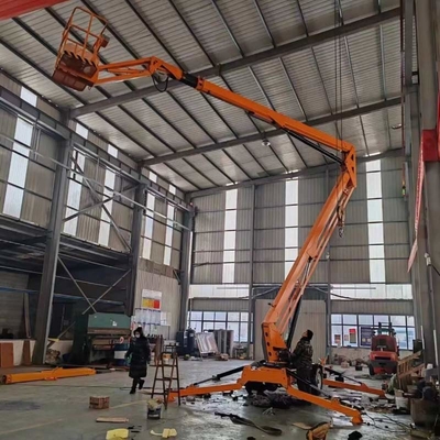 Plataforma de elevación eléctrica de 10m 14m articulante de elevación de hombres con pista de cerezo Picker Spider Boom Plataforma de elevación