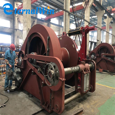 30 Ton Marine Hydraulic Winch Wire Rope torno que amarra hidráulico del solo tambor de 230 voltios