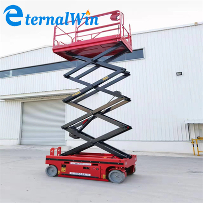 Boom Lifter capacidad de carga personalizada plataforma de elevación de tijeras con botón de parada de emergencia