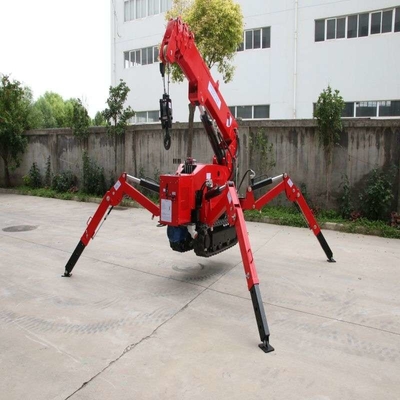 Auge telescópico voladizo de Mini Gasoline Crawler Crane 1ton con teledirigido