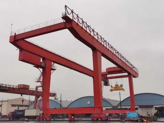 Pórtico montado sobre carriles al aire libre Crane Electric Hoist Container Lifting 40 toneladas 50 toneladas