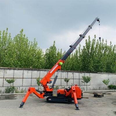 Araña Crane Fly Jib 3T 8T de la correa eslabonada del equipo de Mini Electric Diesel Spider Lifting