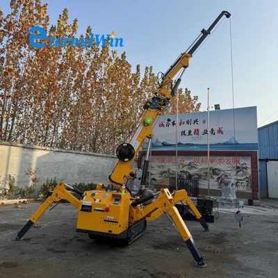 Motor de color amarillo tipo 3ton Construcción Mini Araña grúa con Fly Jib