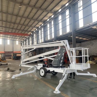 Plataforma de elevación de brazo plegable autopropulsada Elevación eléctrica de barra remolcada