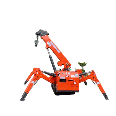 Mini grúa de araña eléctrica de 12 toneladas de acero de barra telescópica amarillo/rojo/verde