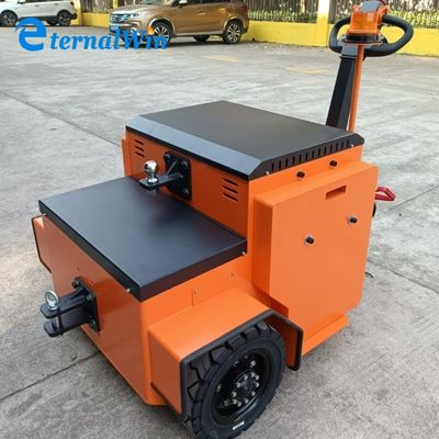 Tractor de remolque eléctrico de 20 toneladas con capacidad de 20000 kg, fuerza de tracción nominal de 7000 N y velocidad de conducción de 2-3 km/h para la manipulación de cargas pesadas