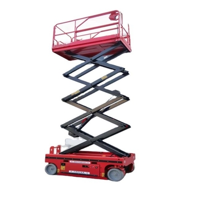 Automotores eléctricos Scissor rojo de la elevación Scissor la plataforma 10m del levantador el 12m