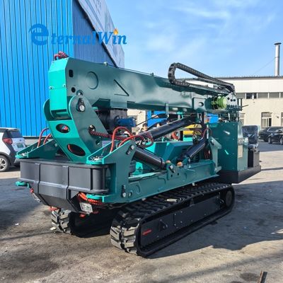 Grúa de araña azul de rastreo Opciones de energía eléctrica y diesel para la construcción