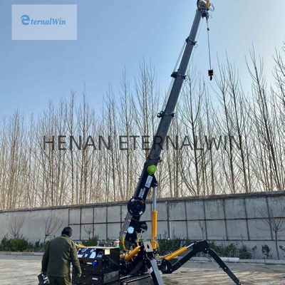 Mini grúa araña de 3 toneladas con rayo telescópico y potencia diesel