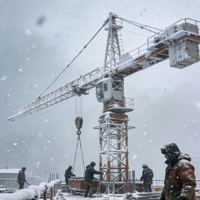 Grúa torre personalizada con giro de 0-0.64 rpm y elevación de 80 40 m/min, diseñada para operaciones de carga pesada