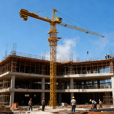 Grúa Torre Portátil de 40m de Altura con Potencia de Motor de 30 KW para Entornos de Construcción Diversos